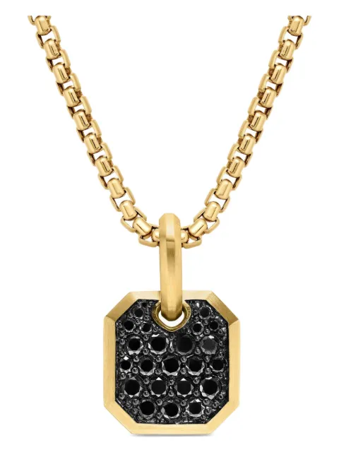 David Yurman 18kt yellow gold Roman diamond amulet (15mm)