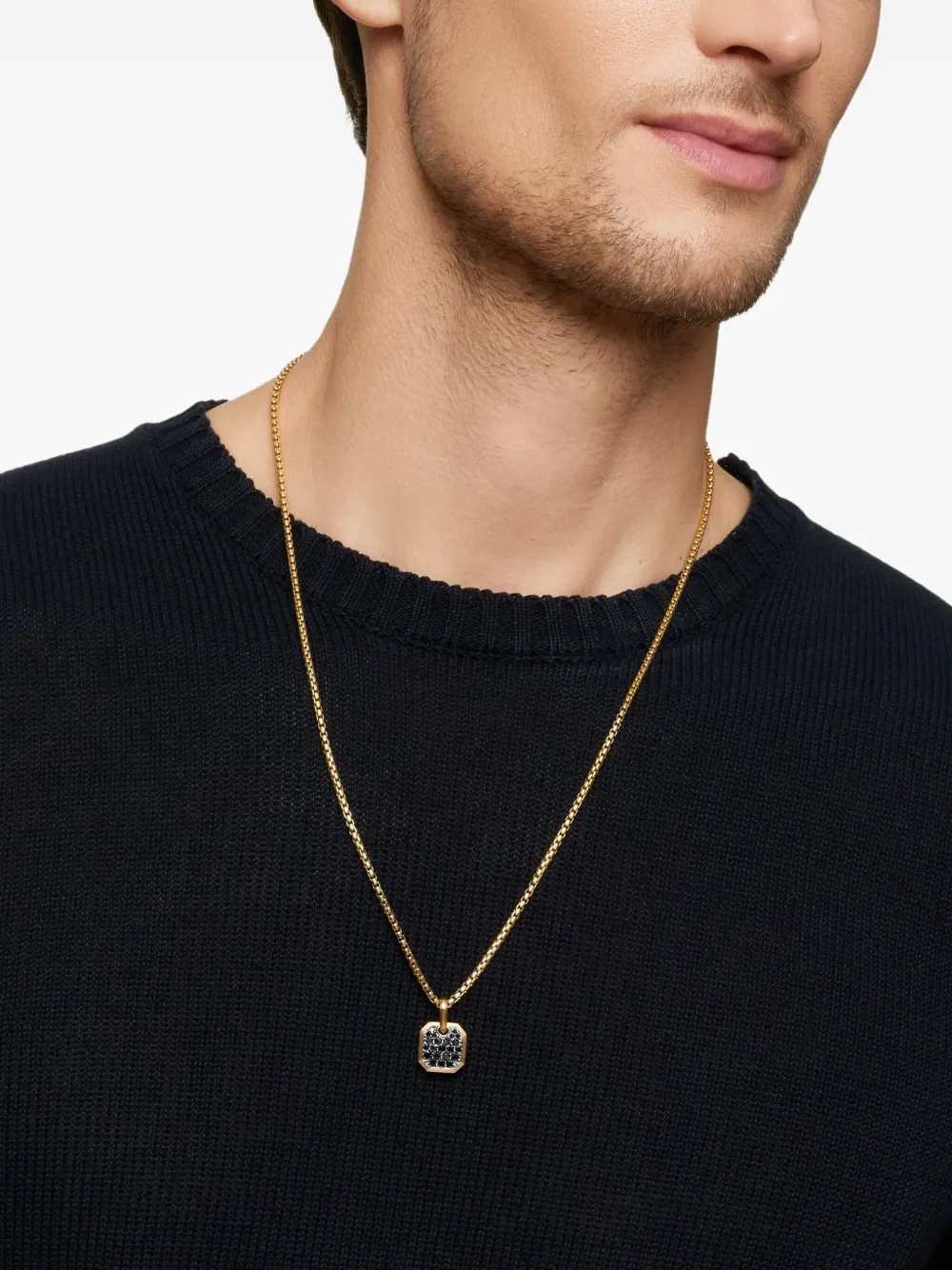 David Yurman 18kt yellow gold Roman diamond amulet (15mm) | Image 2
