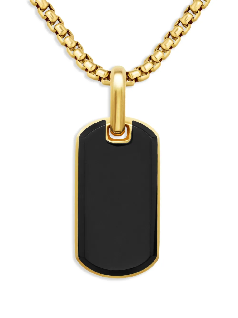 David Yurman 18kt yellow gold Chevron tag (27mm) | Gold | Image 1