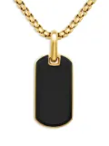 David Yurman 18kt yellow gold Chevron tag (27mm)