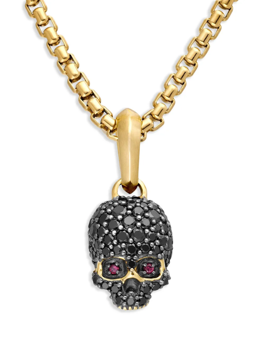 David Yurman Memento Mori Skull ダイヤモンド アミュレット 14mm 18Kイエローゴールド - David Yurman Memento Mori Skull ダイヤモンド アミュレット 14mm 18Kイエローゴールド -