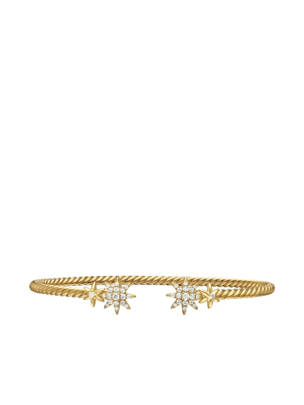 David Yurman 18kt yellow gold Petite Starburst Cable diamond bracelet (2.6mm) | Gold | Image 1