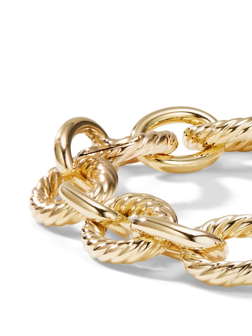 Shop David Yurman 18kt Yellow Gold Large Oval Link Chain Bracelet