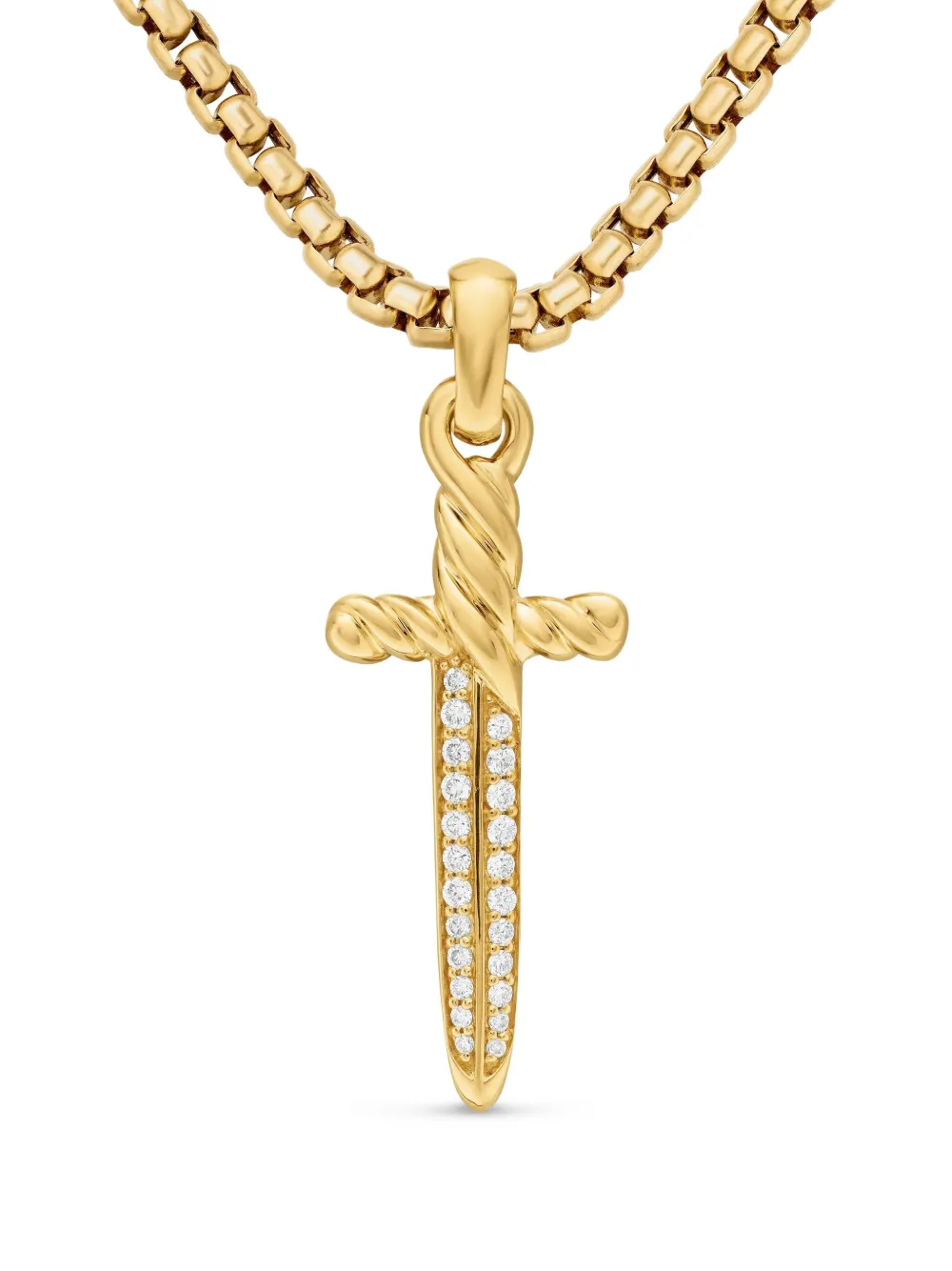 David Yurman Petrvs Dagger ダイヤモンド アミュレット 31.5mm 18Kイエローゴールド - ゴールドトーン David Yurman Petrvs Dagger ダイヤモンド アミュレット 31.5mm 18Kイエローゴールド - ゴールドトーン