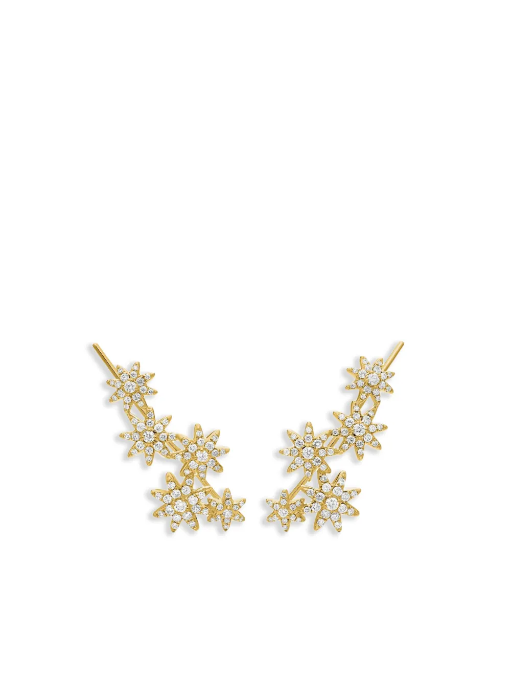 David Yurman 18kt yellow gold Starburst diamond climber earrings (23mm) | Gold | Image 1