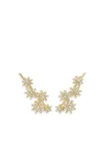 David Yurman 18kt yellow gold Starburst diamond climber earrings (23mm)