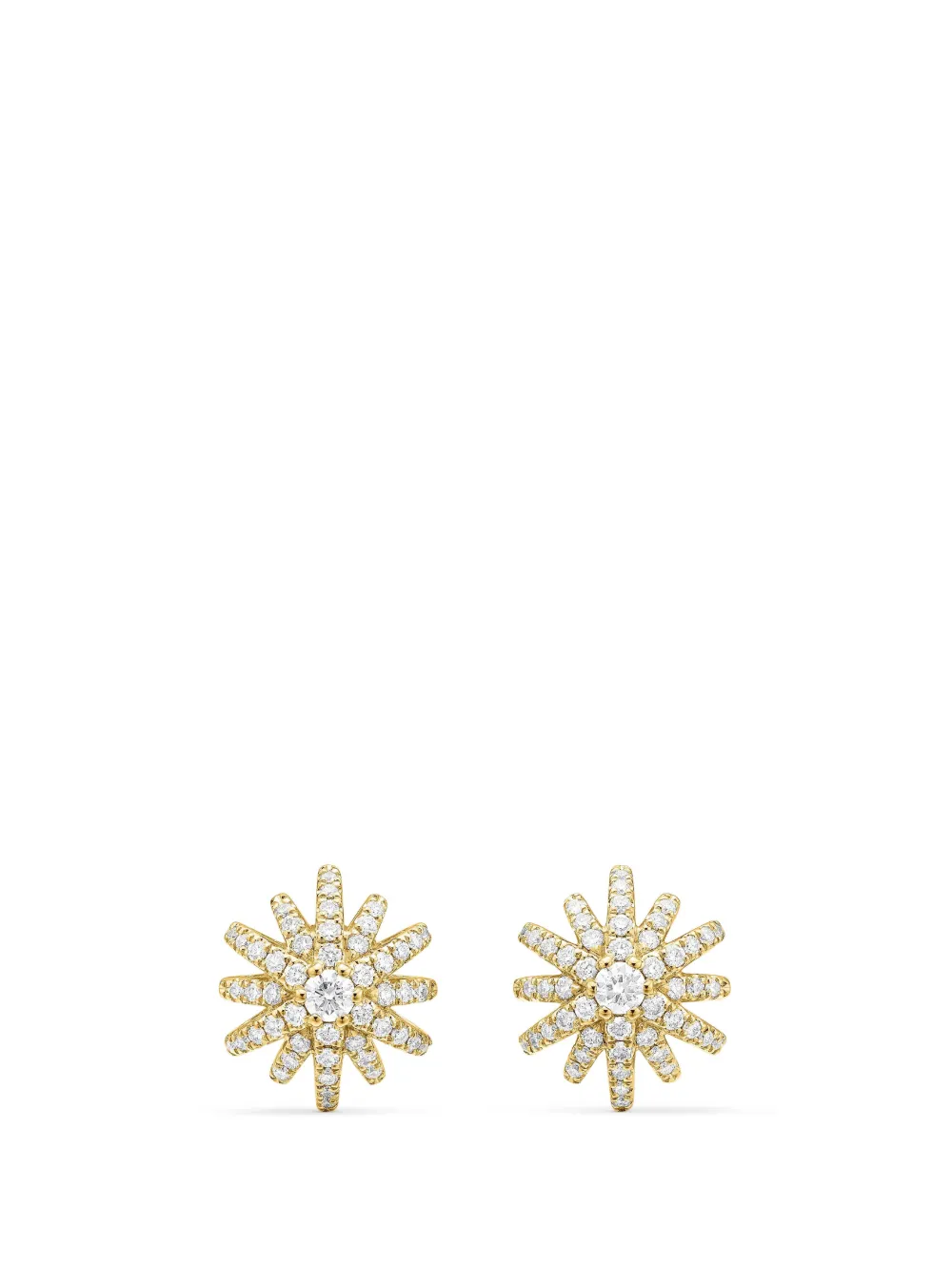 David Yurman 18kt yellow gold Starburst diamond stud earrings (11.7mm) · OS