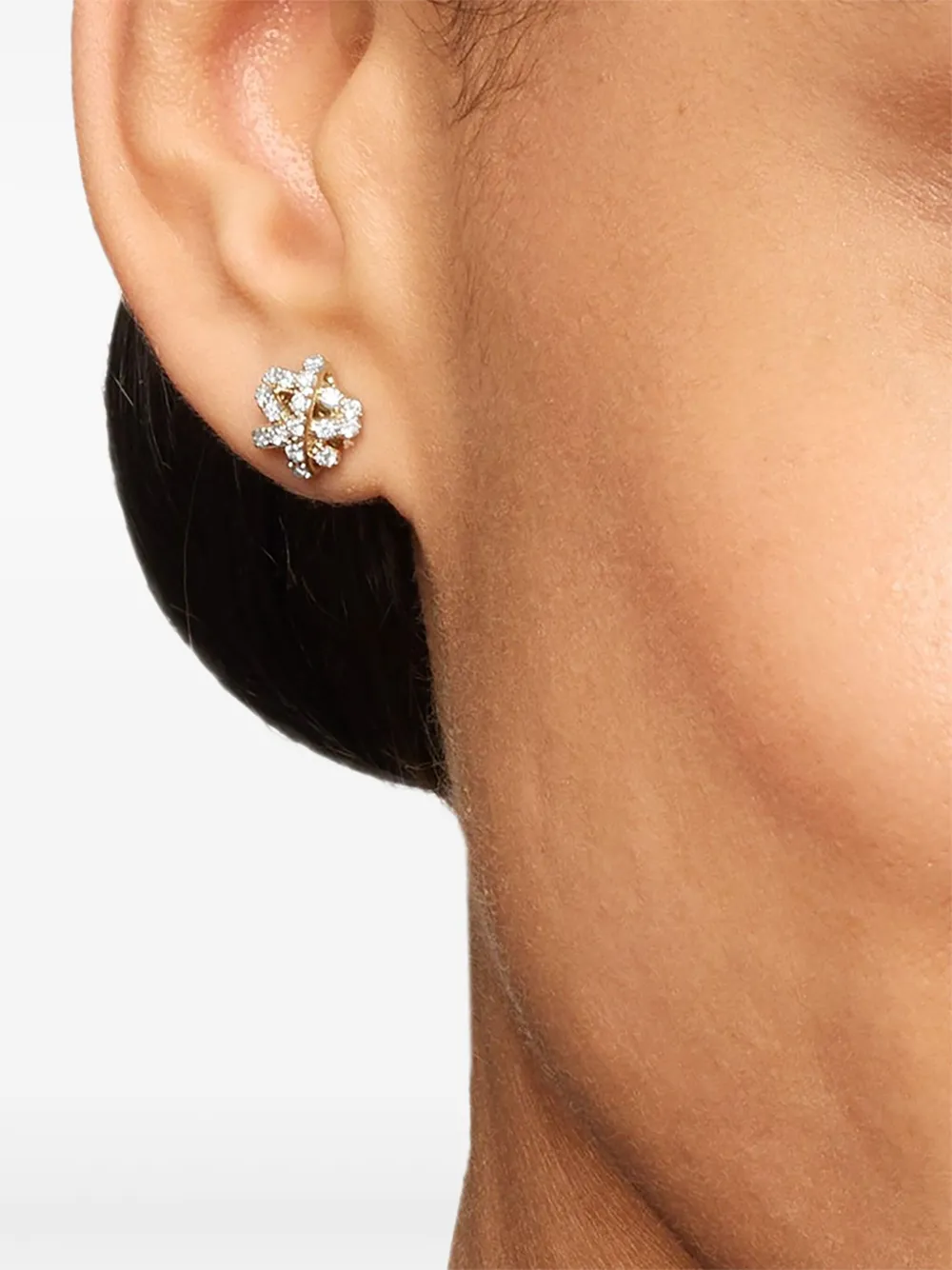 David Yurman Crossover diamantörhängen i 18K gult guld (9 mm) | Image 2