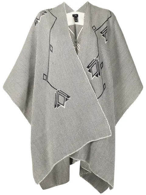 VOZ double V-neck merino shawl