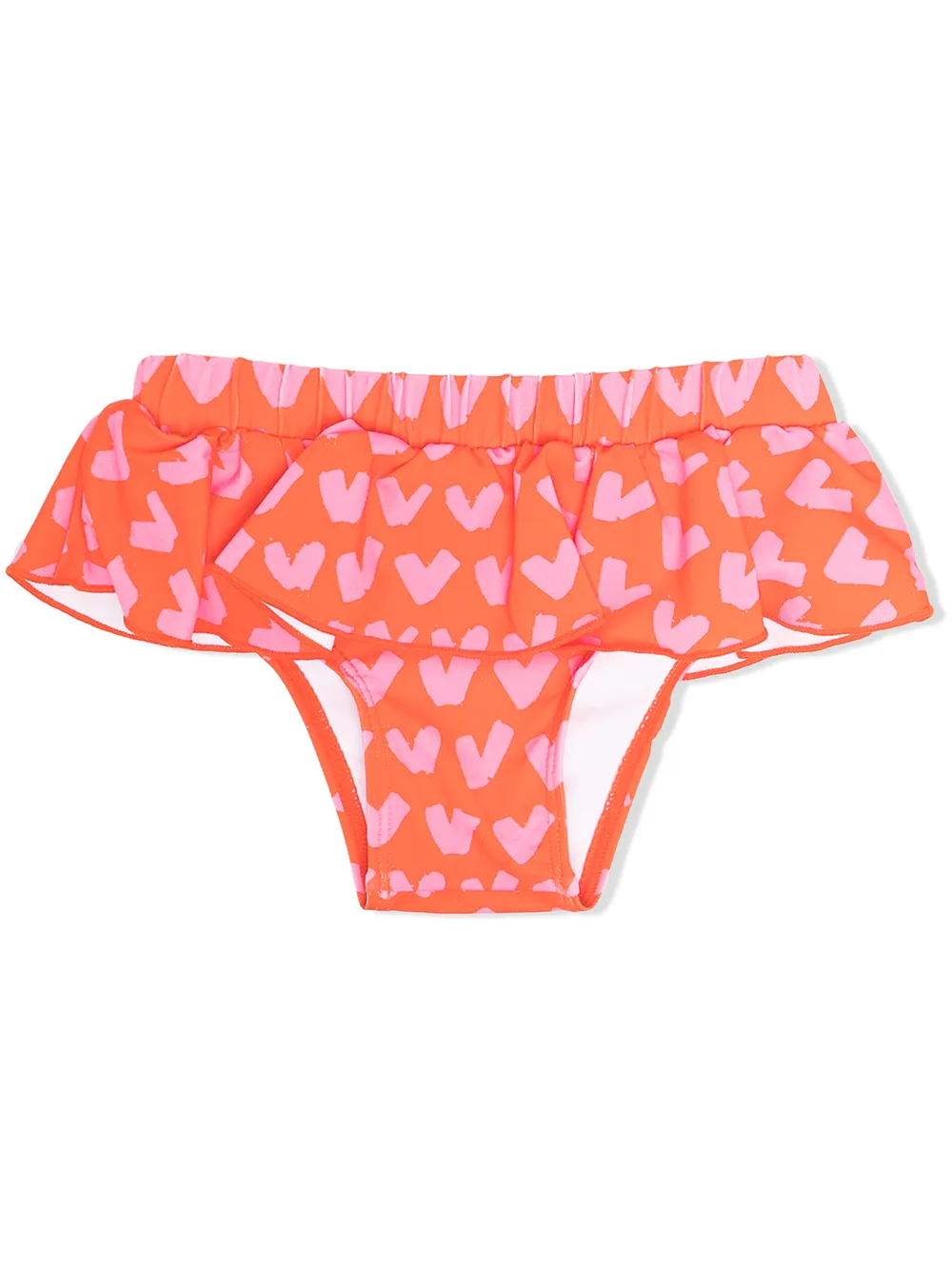 

Stella McCartney Kids heart-print ruffled bikini bottoms - Red
