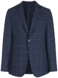 BOSS checked wool blazer - Blue