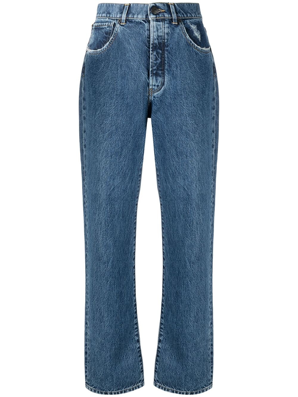 фото 3x1 прямые джинсы с завышенной талией