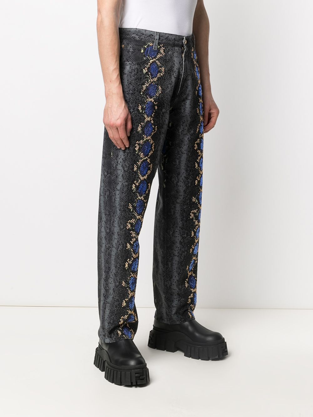 фото Versace прямые джинсы с принтом