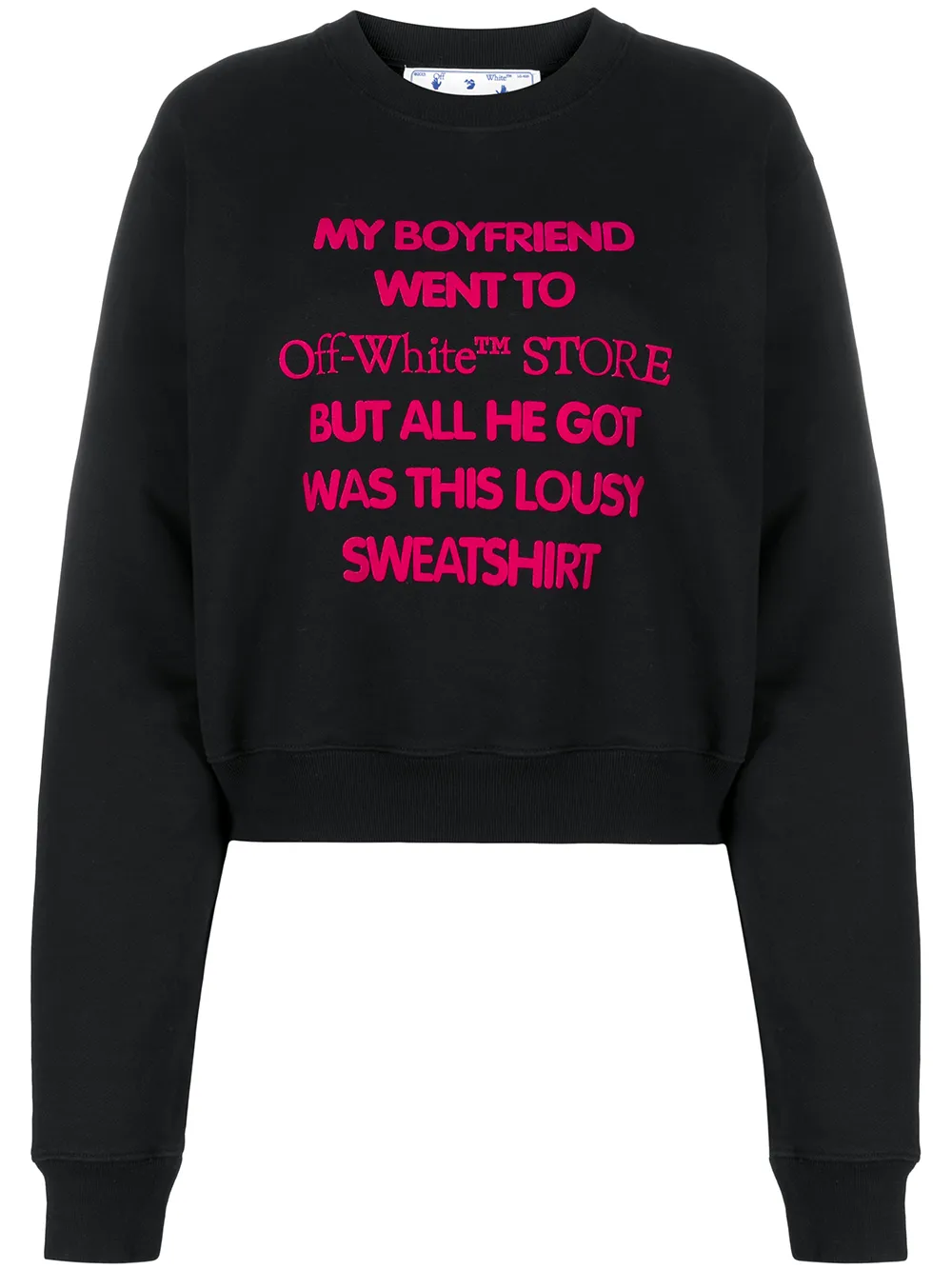 off white slogan print hoodie