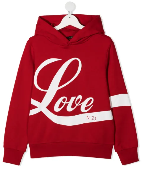 Nº21 Kids هودي بطبعة Love
