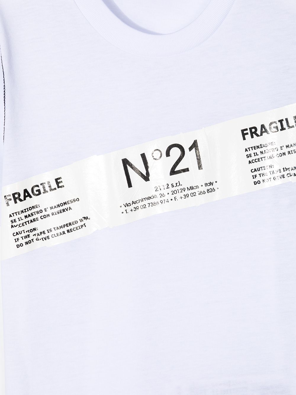 фото Nº21 kids fragile print t-shirt