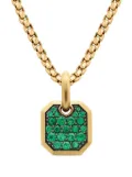 David Yurman 18kt yellow gold Roman emerald amulet (15mm)