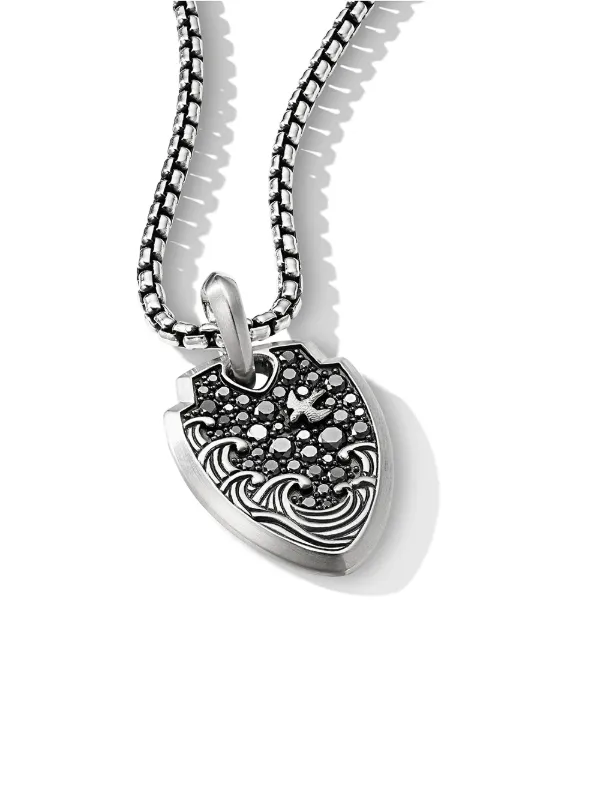 Shop David Yurman Waves diamond shield 