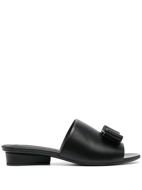 Ferragamo double bow mule sandals