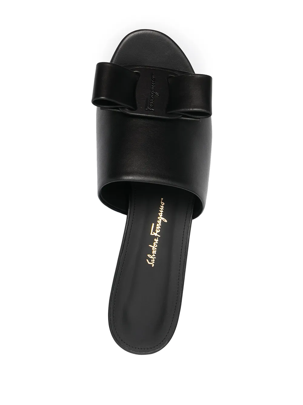 Ferragamo Sandalen met dubbele strik NERO