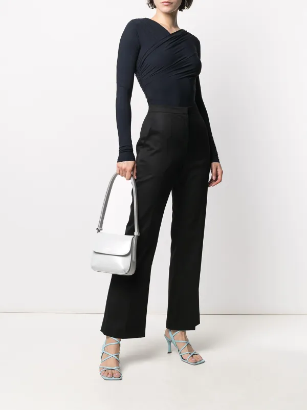 Giorgio Armani Leather Single-handle Shoulder Bag in Grey