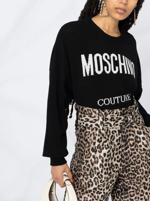 moschino logo jumper