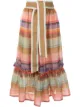Image 1 of Zimmermann rainbow stripe full skirt