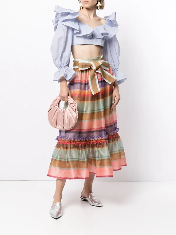 zimmermann striped skirt