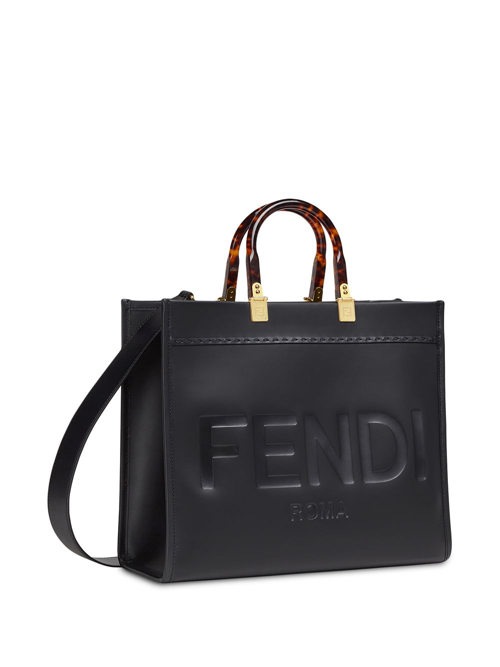 фото Fendi сумка-тоут sunshine с тисненым логотипом