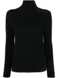 Rabanne roll-neck merino wool jumper - Black