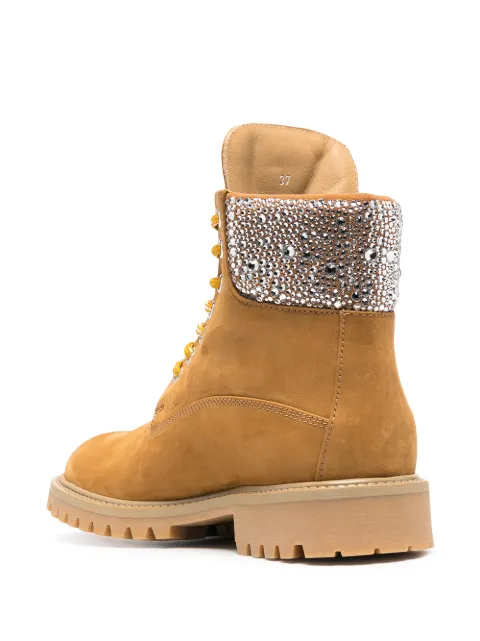 Philipp Plein crystal-embellished suede boots F20SWSE0551PLE010N - 2