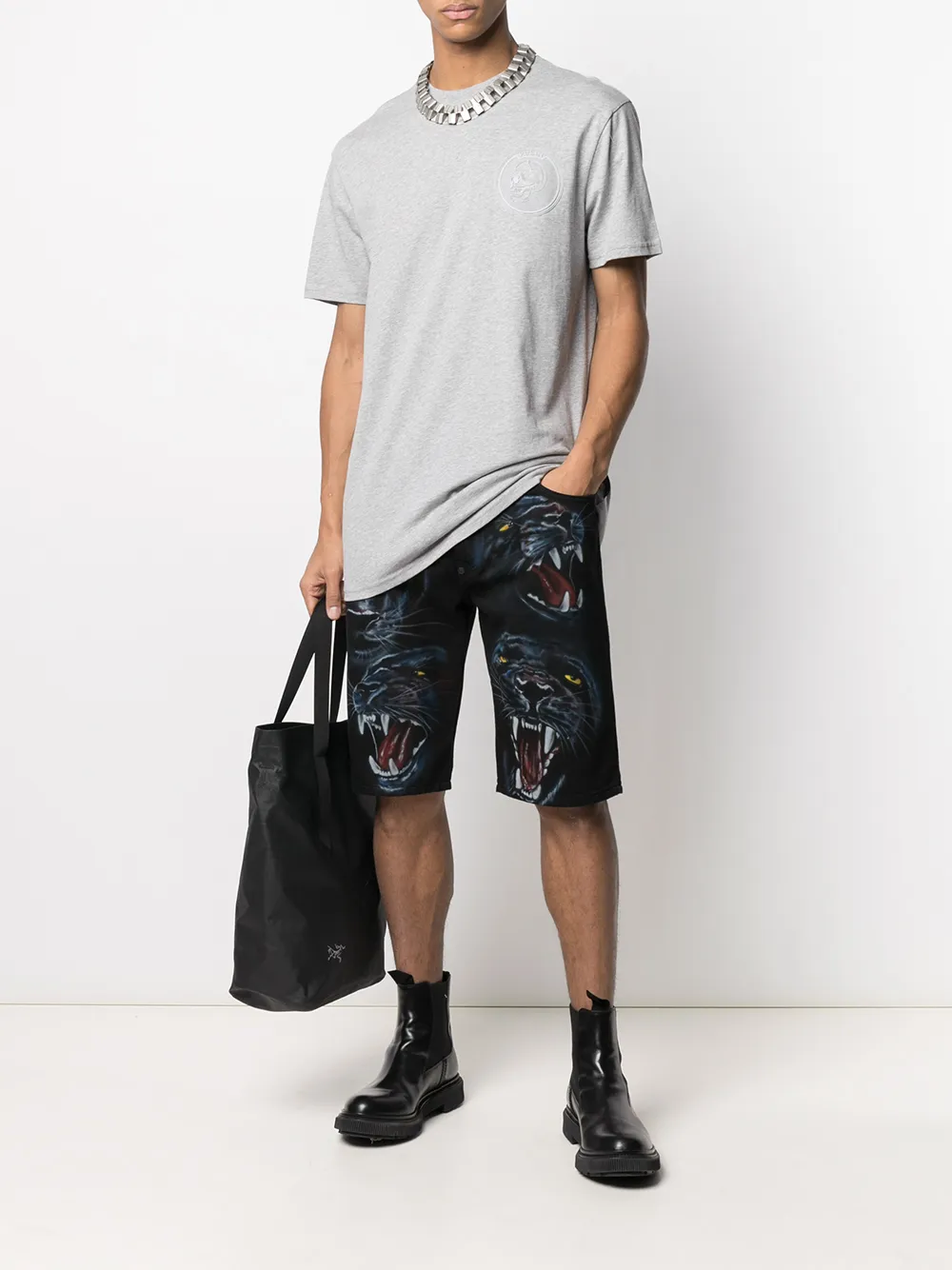 фото Philipp plein шорты mykonos с принтом