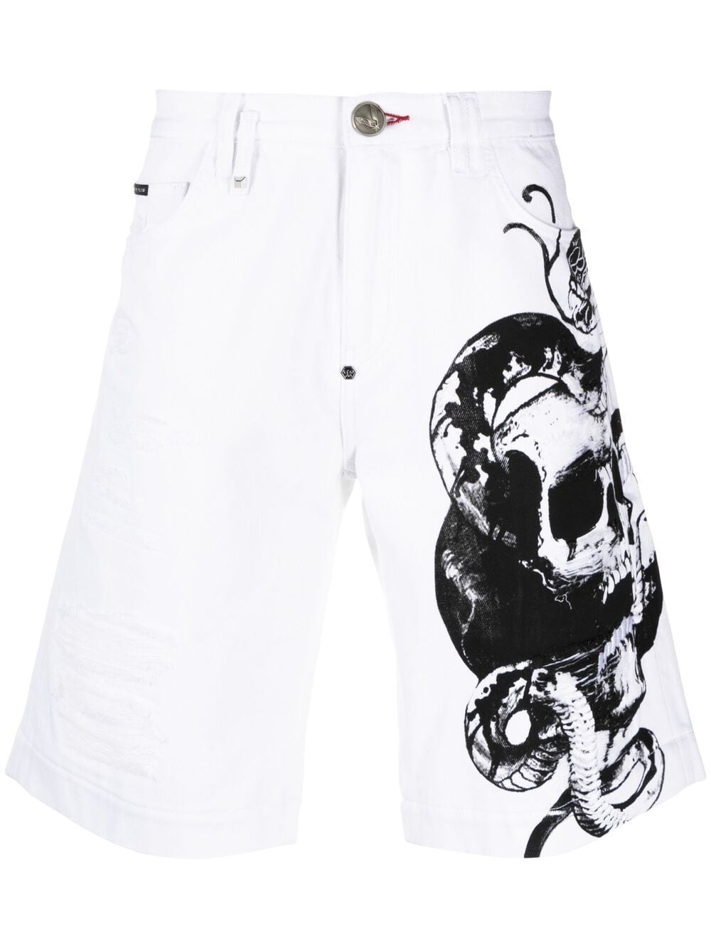 фото Philipp plein джинсовые шорты skull st. tropez-fit