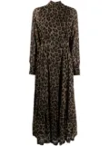Ba&Sh Fara leopard-pint midi dress - Brown