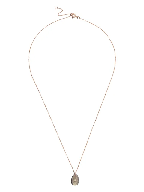Pascale Monvoisin 9kt rose gold labradorite and diamond necklace