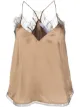 Image 1 of IRO chiffon-trimmed satin camisole
