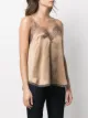 IRO chiffon-trimmed satin camisole