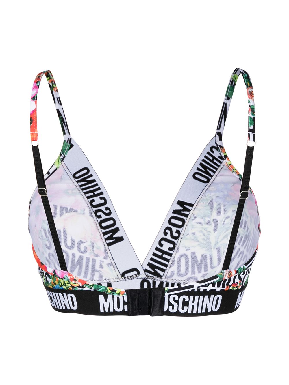 фото Moschino бюстгальтер с логотипом и треугольными чашками