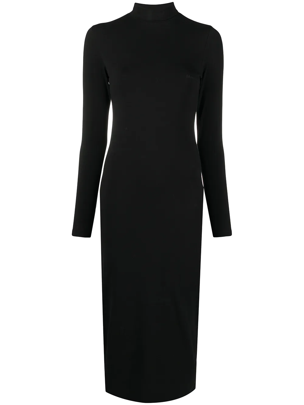Balenciaga long sleeve turtleneck dress - Black