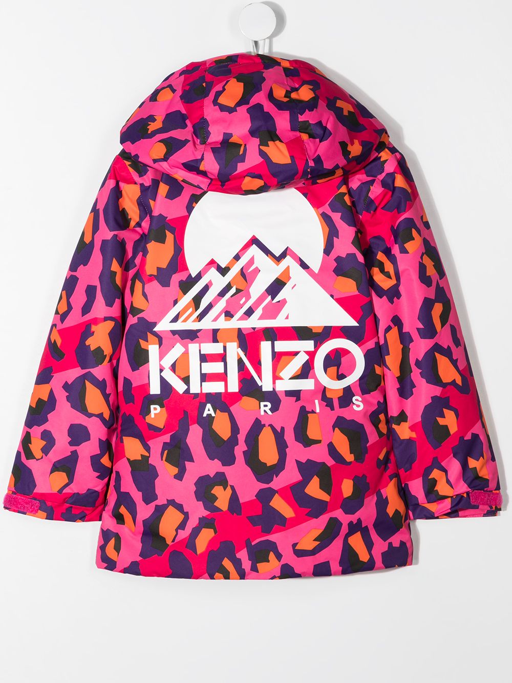 фото Kenzo kids пуховик с анималистичным принтом