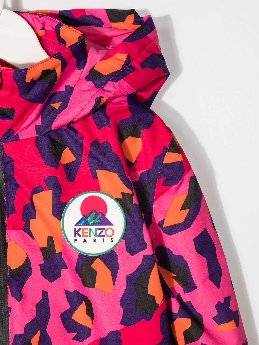 фото Kenzo kids пуховик с анималистичным принтом