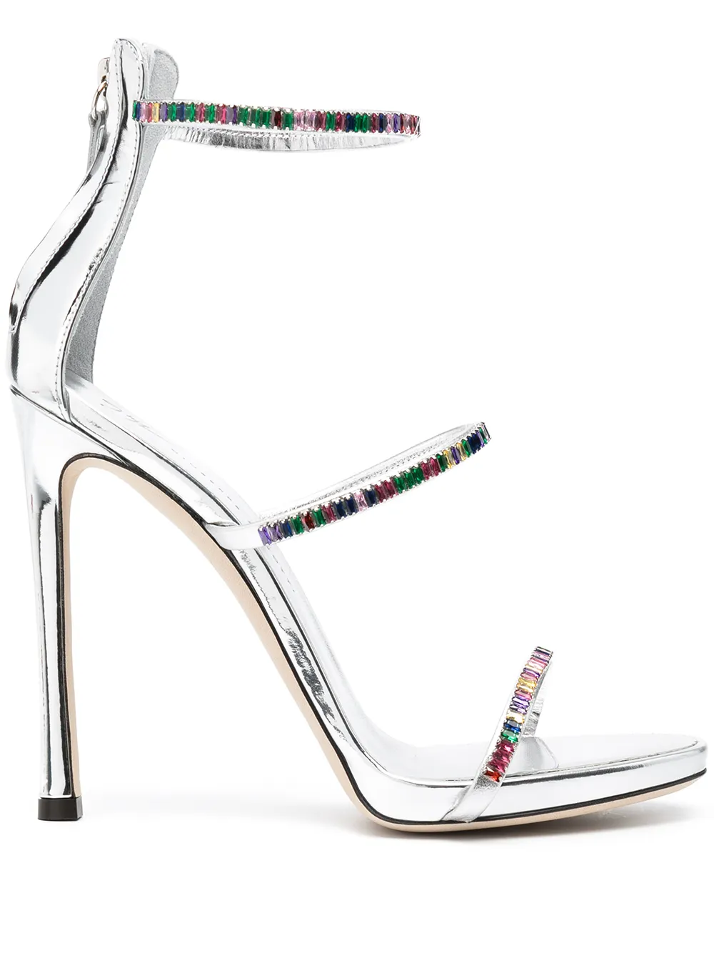 

Giuseppe Zanotti sandalias con detalles de cristal - SILVER