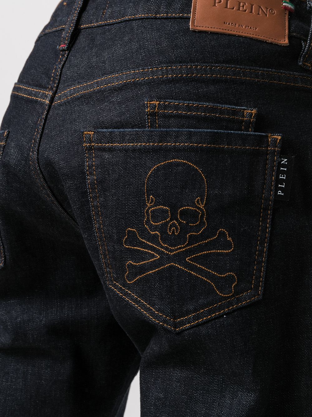 фото Philipp plein джинсы кроя слим с вышивкой skull