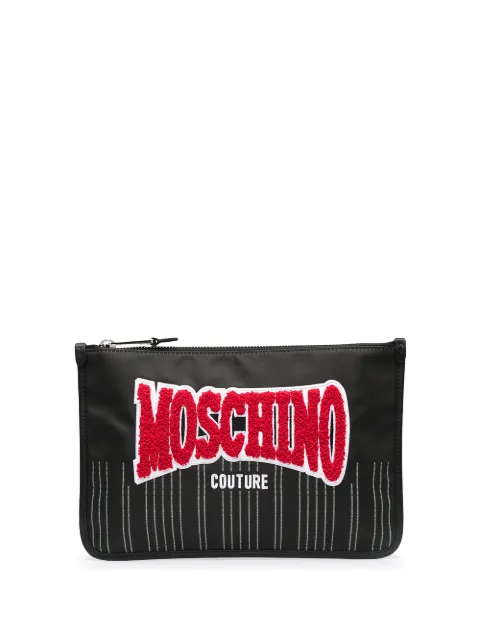 moschino pouch clutch bag