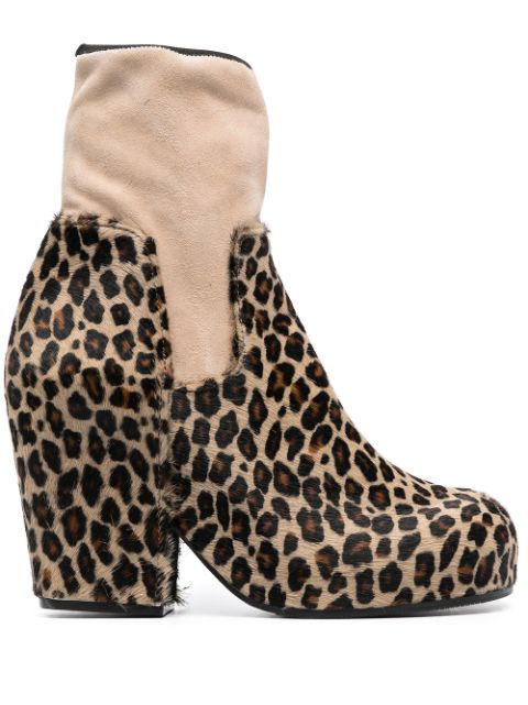 kenneth cole leopard ankle boots