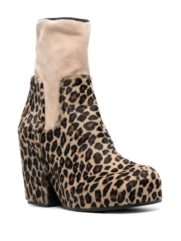 kenneth cole leopard ankle boots