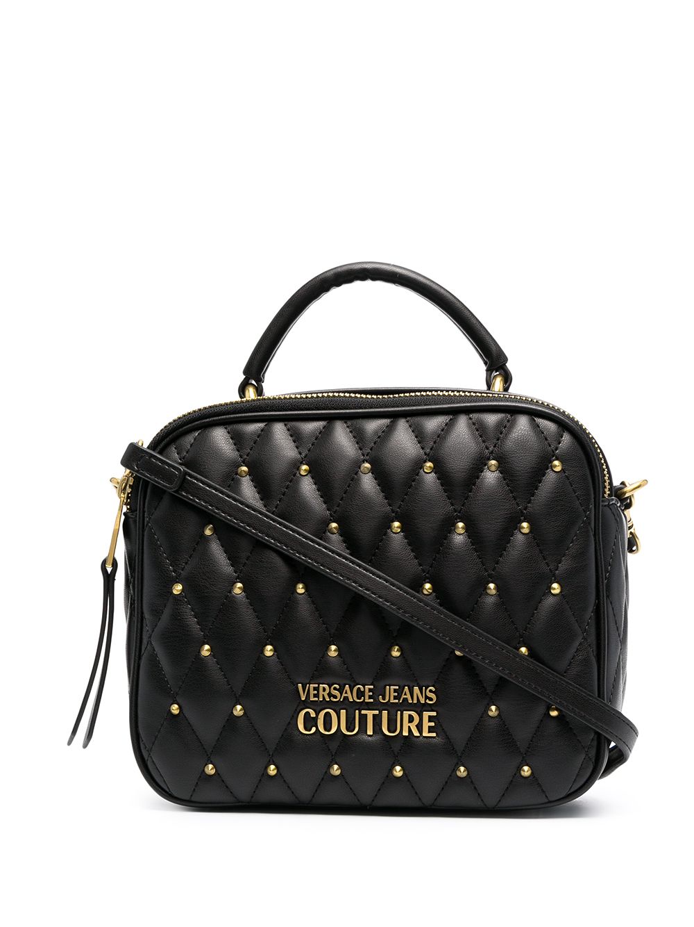 versace jeans quilted tote bag