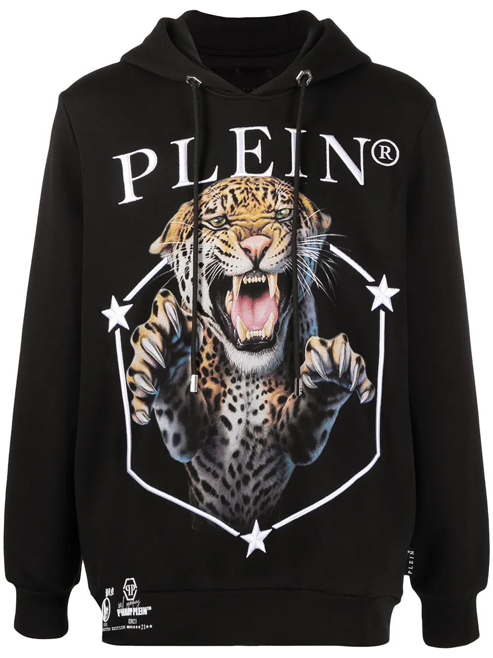 

Philipp Plein tiger print long-sleeved hoodie - Black