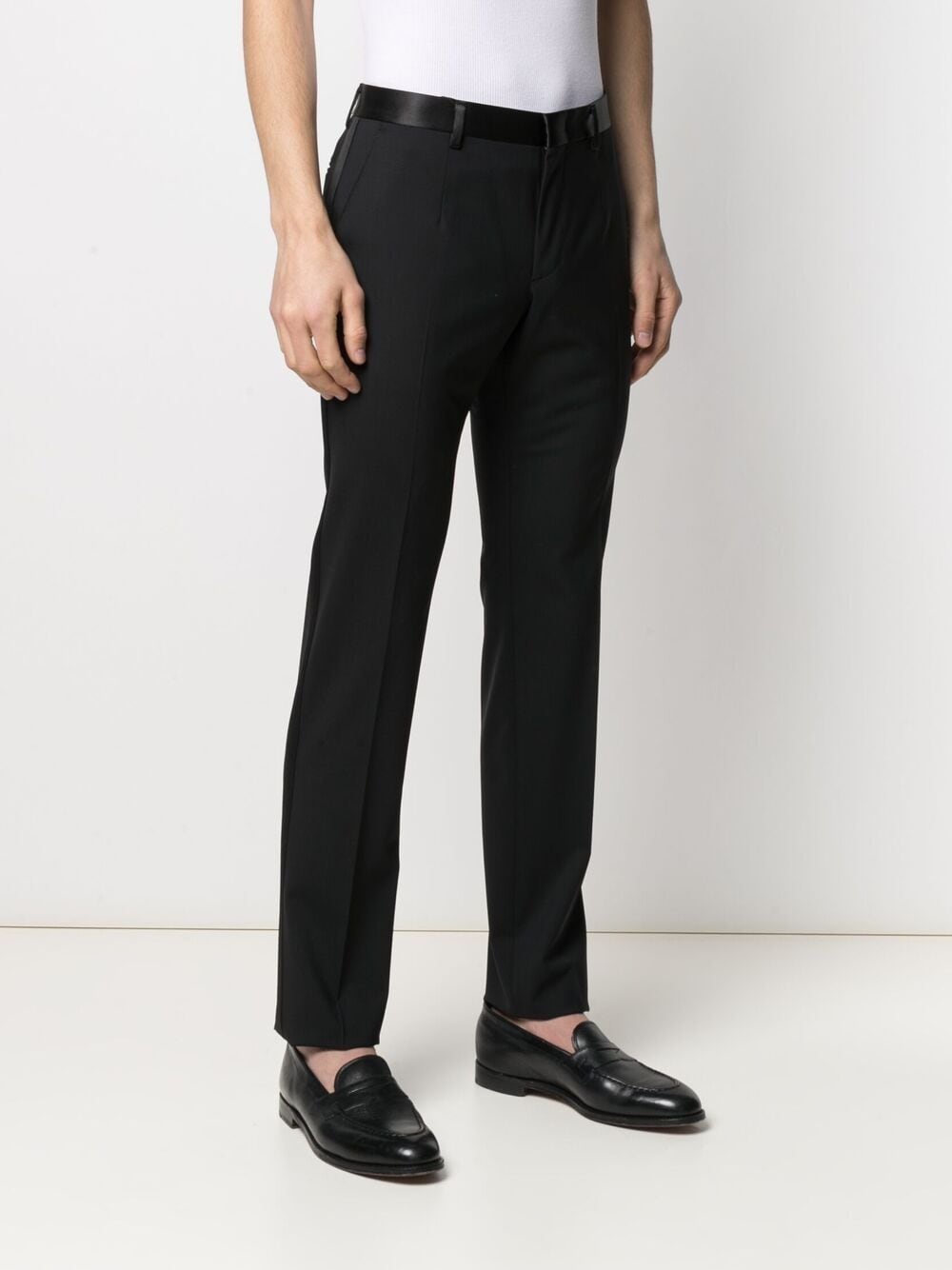 Shop Philipp Plein Slim-cut Tailored Trousers In Black