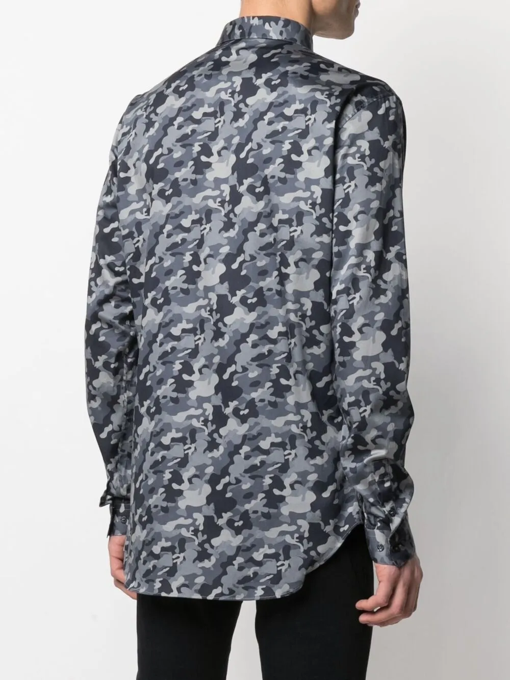 Philipp Plein Overhemd met camouflageprint Grijs